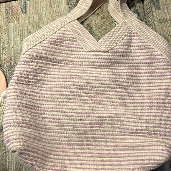 𝅺CLOTH Hobo Tote Bag with fringe and woven fabric - Picture 8 of 10